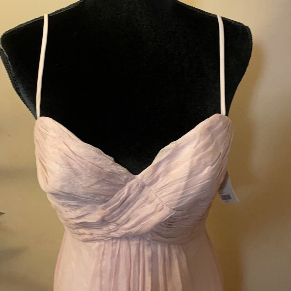 Amsale crinkle chiffon 100% silk gown NWT - Picture 7 of 16